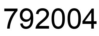 Number 792004 black image