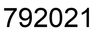 Number 792021 black image