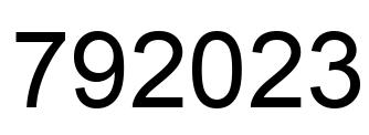Number 792023 black image