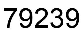 Number 79239 black image
