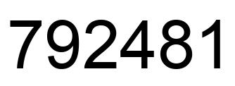 Number 792481 black image