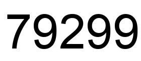 Number 79299 black image