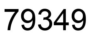 Number 79349 black image