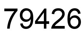 Number 79426 black image