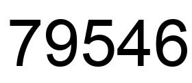 Number 79546 black image