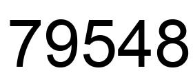 Number 79548 black image