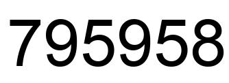 Number 795958 black image