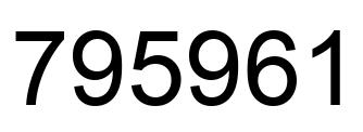 Number 795961 black image
