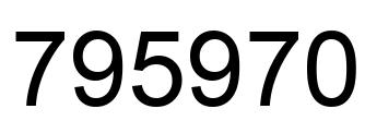 Number 795970 black image