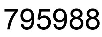 Number 795988 black image