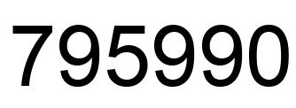 Number 795990 black image