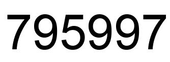 Number 795997 black image