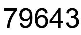 Número 79643 imagen negro