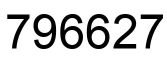 Number 796627 black image