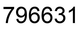 Number 796631 black image