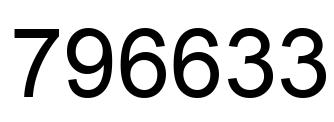 Number 796633 black image