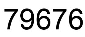 Número 79676 imagen negro
