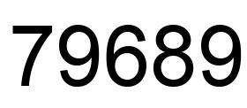 Number 79689 black image