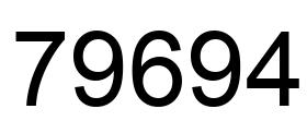 Number 79694 black image