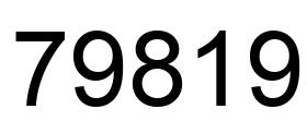 Number 79819 black image
