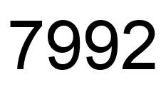 Number 7992 black image