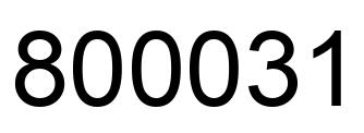 Número 800031 imagen negro