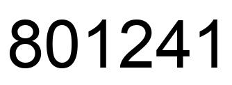 Número 801241 imagen negro