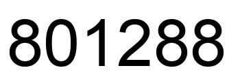 Número 801288 imagen negro