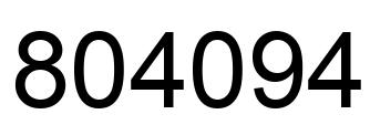 Number 804094 black image
