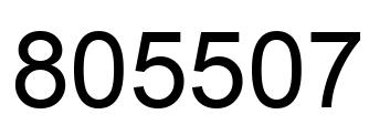 Number 805507 black image