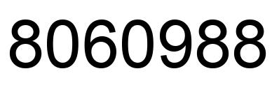Number 8060988 black image