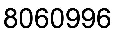 Number 8060996 black image