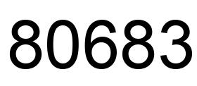 Number 80683 black image