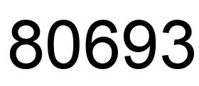 Number 80693 black image