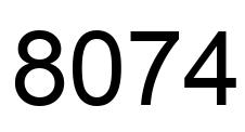 Number 8074 black image