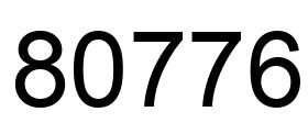 Número 80776 imagen negro