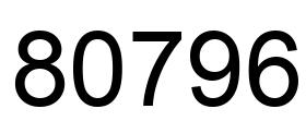 Número 80796 imagen negro