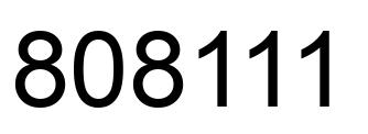 Número 808111 imagen negro