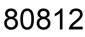 Número 80812 imagen negro
