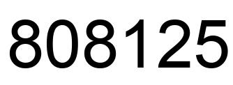 Número 808125 imagen negro