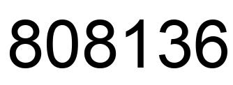 Número 808136 imagen negro