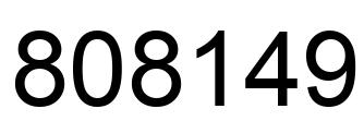 Número 808149 imagen negro
