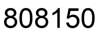 Number 808150 black image