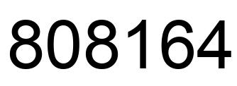 Number 808164 black image