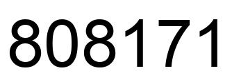 Number 808171 black image
