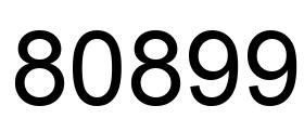 Number 80899 black image