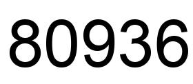 Number 80936 black image