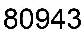 Number 80943 black image
