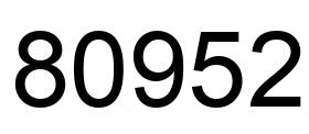Number 80952 black image