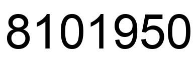 Number 8101950 black image